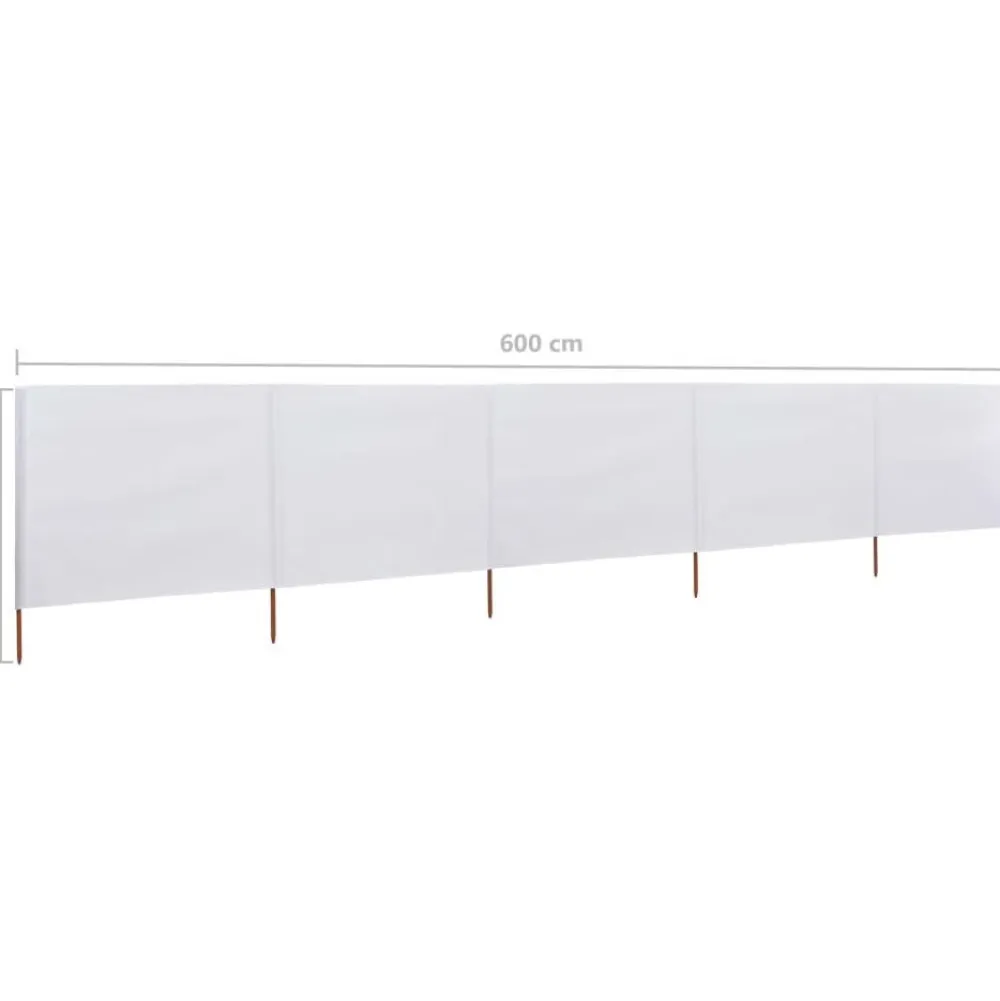 Outlet FinePRICE Tuulensuojakangas 5 paneelilla 600x80 cm taivaansininen