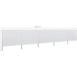 Outlet FinePRICE Tuulensuojakangas 5 paneelilla 600x80 cm taivaansininen