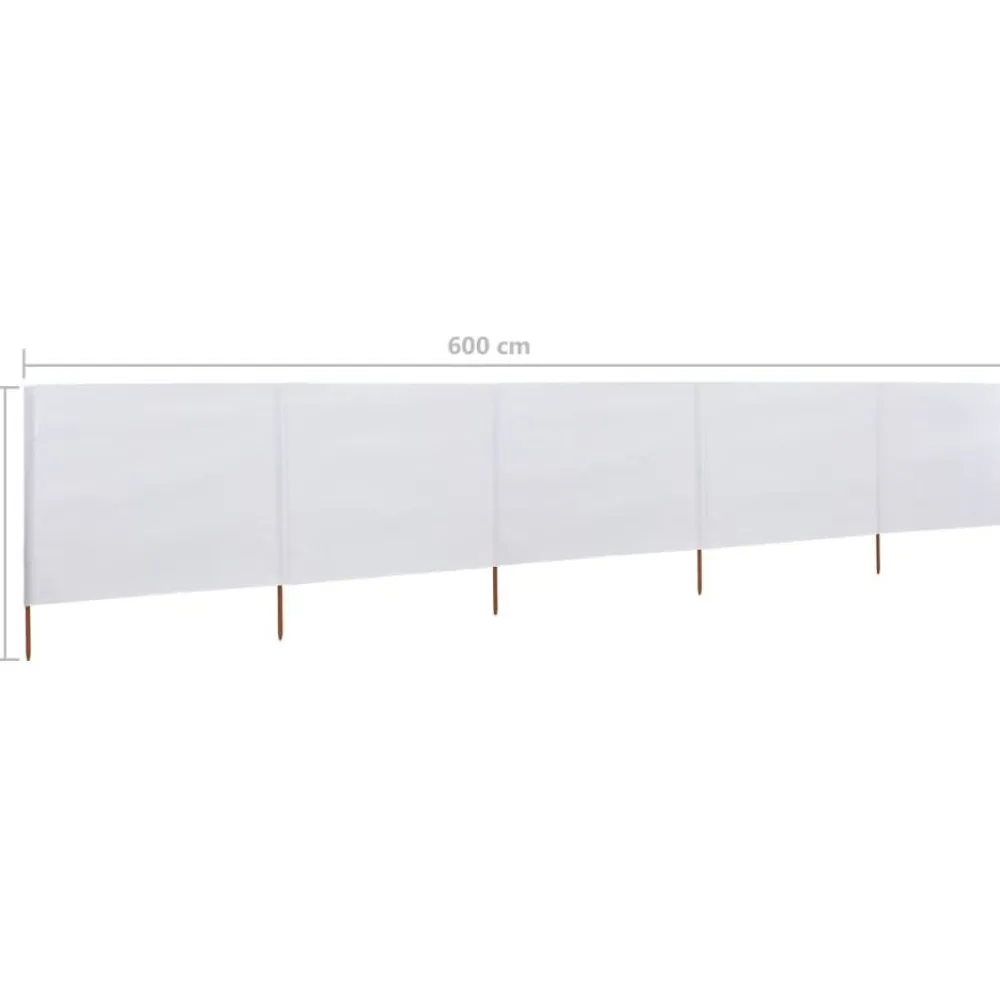 Outlet FinePRICE Tuulensuojakangas 5 paneelilla 600x80 cm taivaansininen