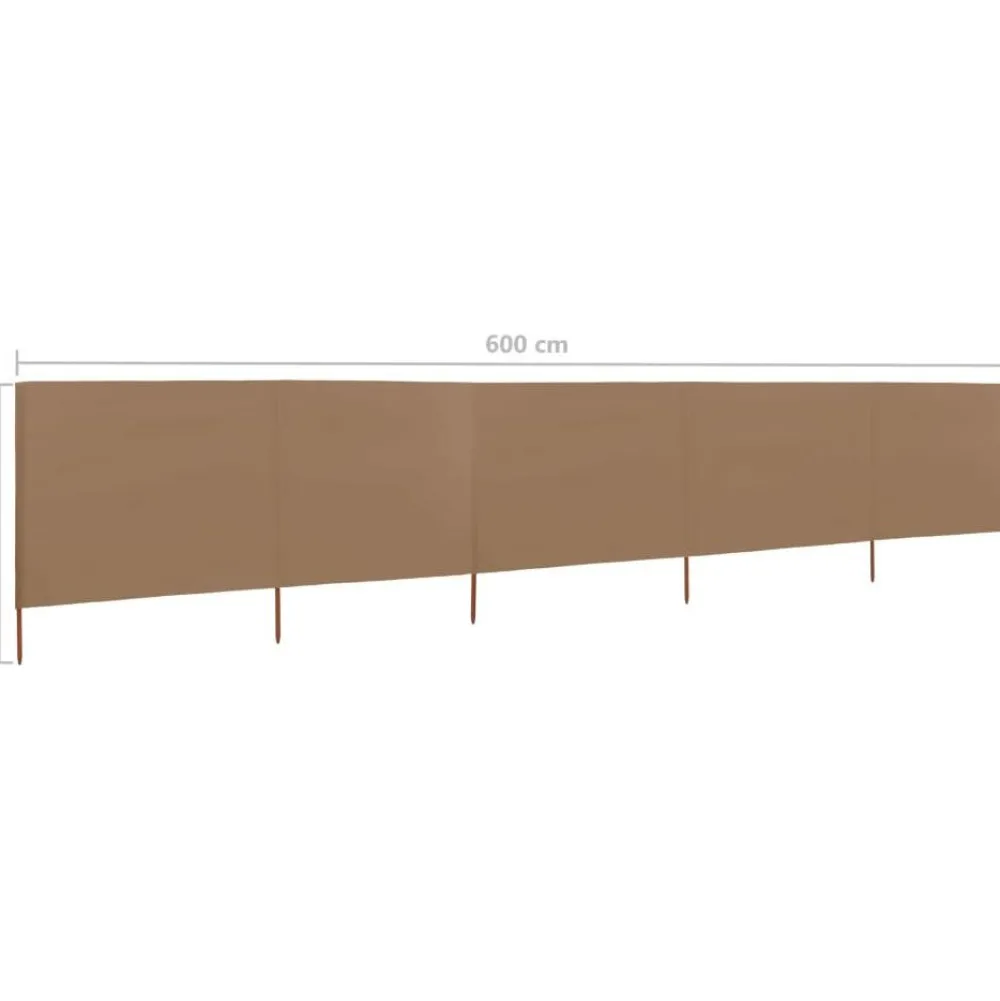 Outlet FinePRICE Tuulensuojakangas 5 paneelilla 600x80 cm taivaansininen