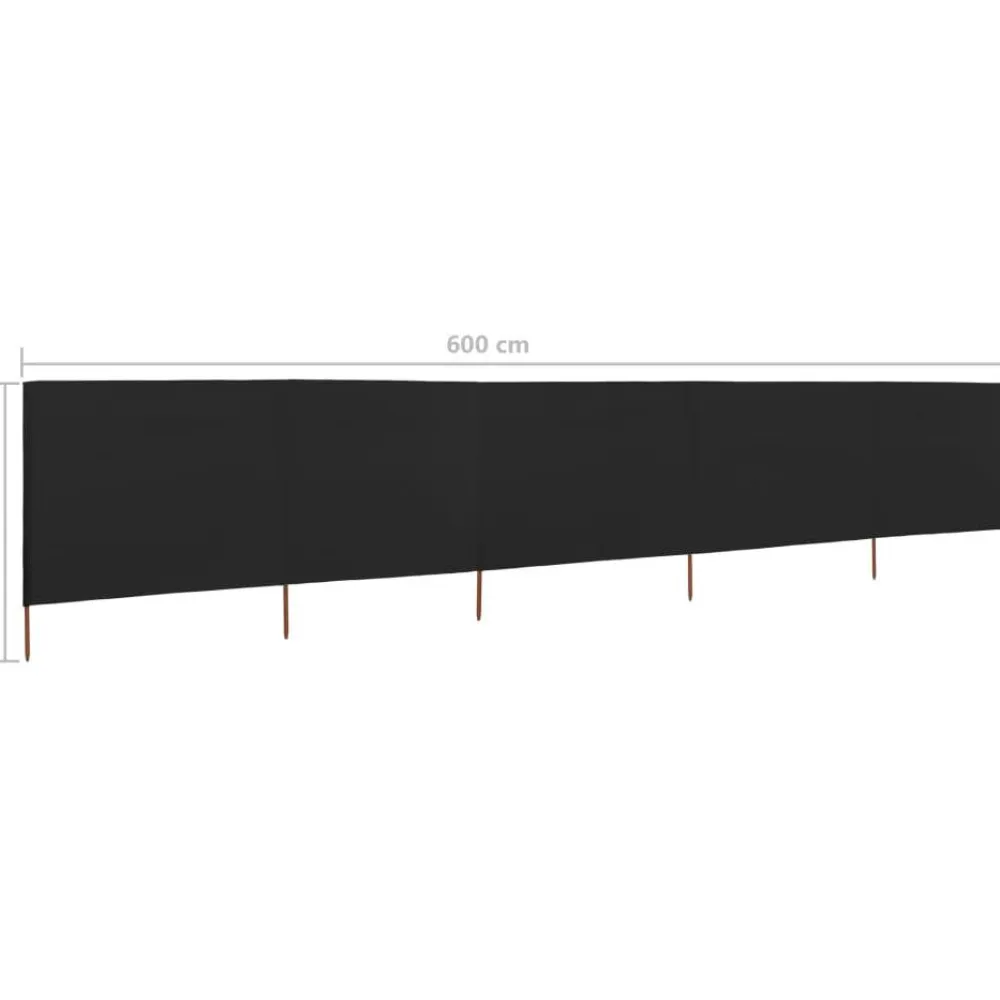 Outlet FinePRICE Tuulensuojakangas 5 paneelilla 600x80 cm taivaansininen