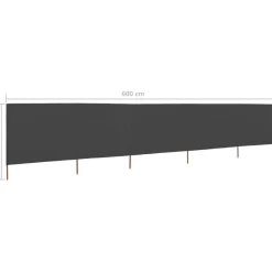 Outlet FinePRICE Tuulensuojakangas 5 paneelilla 600x80 cm taivaansininen