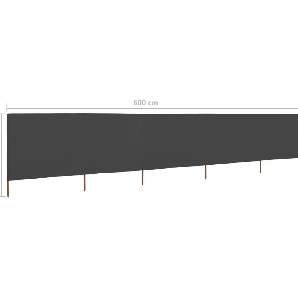 Outlet FinePRICE Tuulensuojakangas 5 paneelilla 600x80 cm taivaansininen