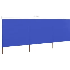 Discount FinePRICE Tuulensuojakangas 3 paneelilla 400x80 cm taivaansininen