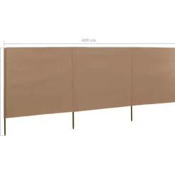 Discount FinePRICE Tuulensuojakangas 3 paneelilla 400x80 cm taivaansininen