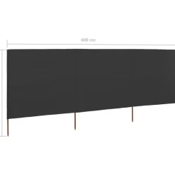 Discount FinePRICE Tuulensuojakangas 3 paneelilla 400x80 cm taivaansininen