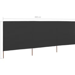 Discount FinePRICE Tuulensuojakangas 3 paneelilla 400x80 cm taivaansininen