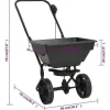 Clearance FinePRICE Työnnettävä suolan levitin pvc ja teräs 92x46x70 cm 15 l