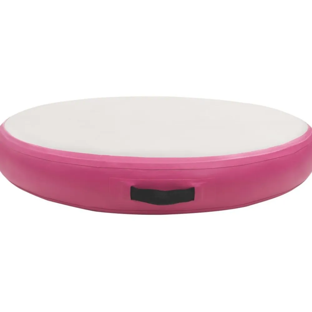 Hot FinePRICE Täytettävä voimistelumatto pumpulla 100x100x10 cm PVC pinkki