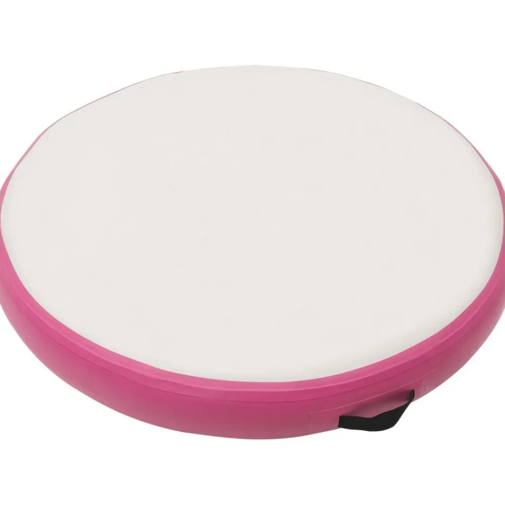 Hot FinePRICE Täytettävä voimistelumatto pumpulla 100x100x10 cm PVC pinkki