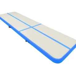 Hot FinePRICE Täytettävä voimistelumatto pumpulla 700x100x20cm PVC sininen