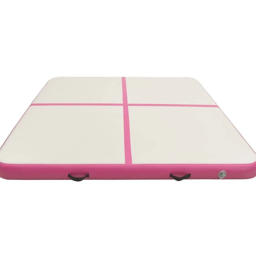 Clearance FinePRICE Täytettävä voimistelumatto pumpulla 200x200x10 cm PVC pinkki