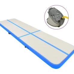 Online FinePRICE Täytettävä voimistelumatto pumpulla 800x100x20cm PVC sininen