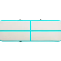 Outlet FinePRICE Täytettävä voimistelumatto pumpulla 500x100x15 cm PVC vihreä