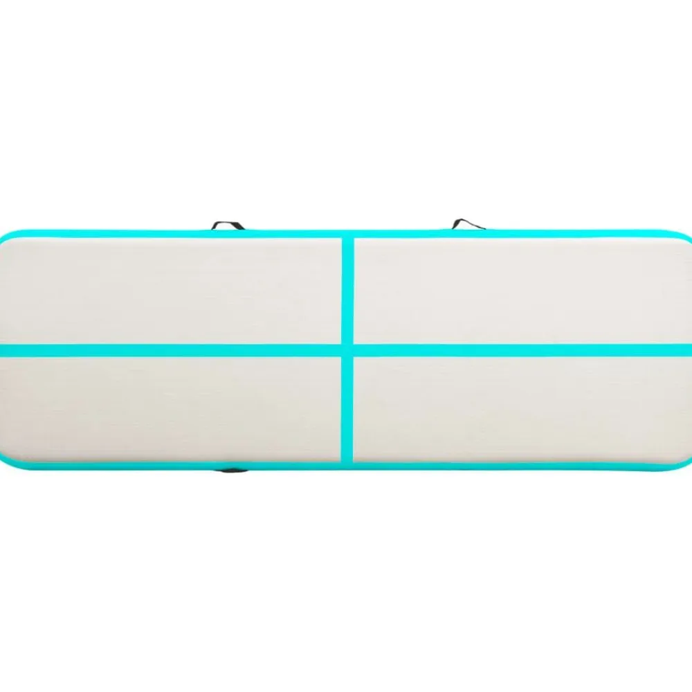 Outlet FinePRICE Täytettävä voimistelumatto pumpulla 500x100x15 cm PVC vihreä