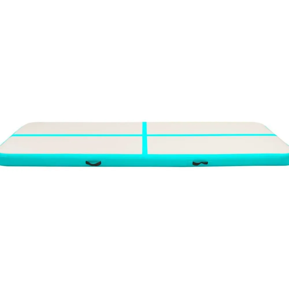 Outlet FinePRICE Täytettävä voimistelumatto pumpulla 500x100x15 cm PVC vihreä
