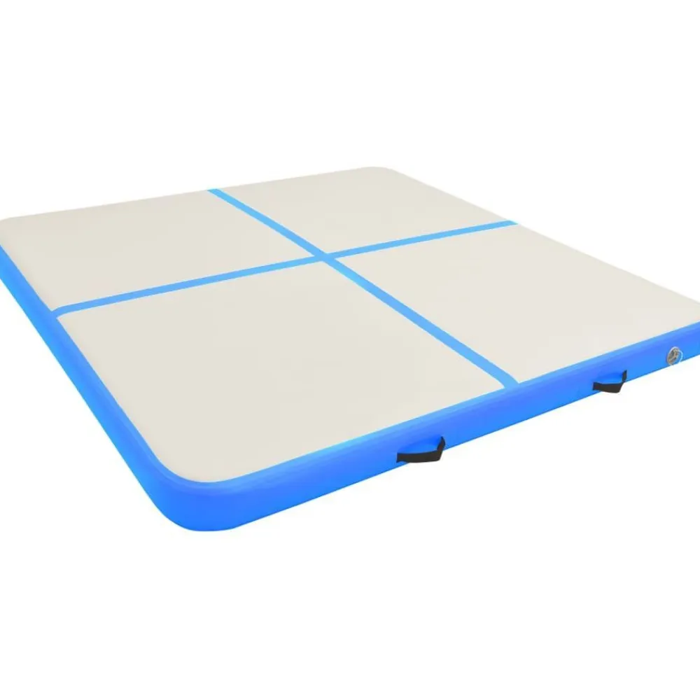 Online FinePRICE Täytettävä voimistelumatto pumpulla 200x200x10cm PVC sininen