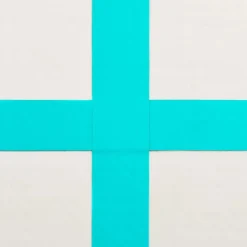 FinePRICE Täytettävä voimistelumatto pumpulla 300x100x15 cm PVC vihreä