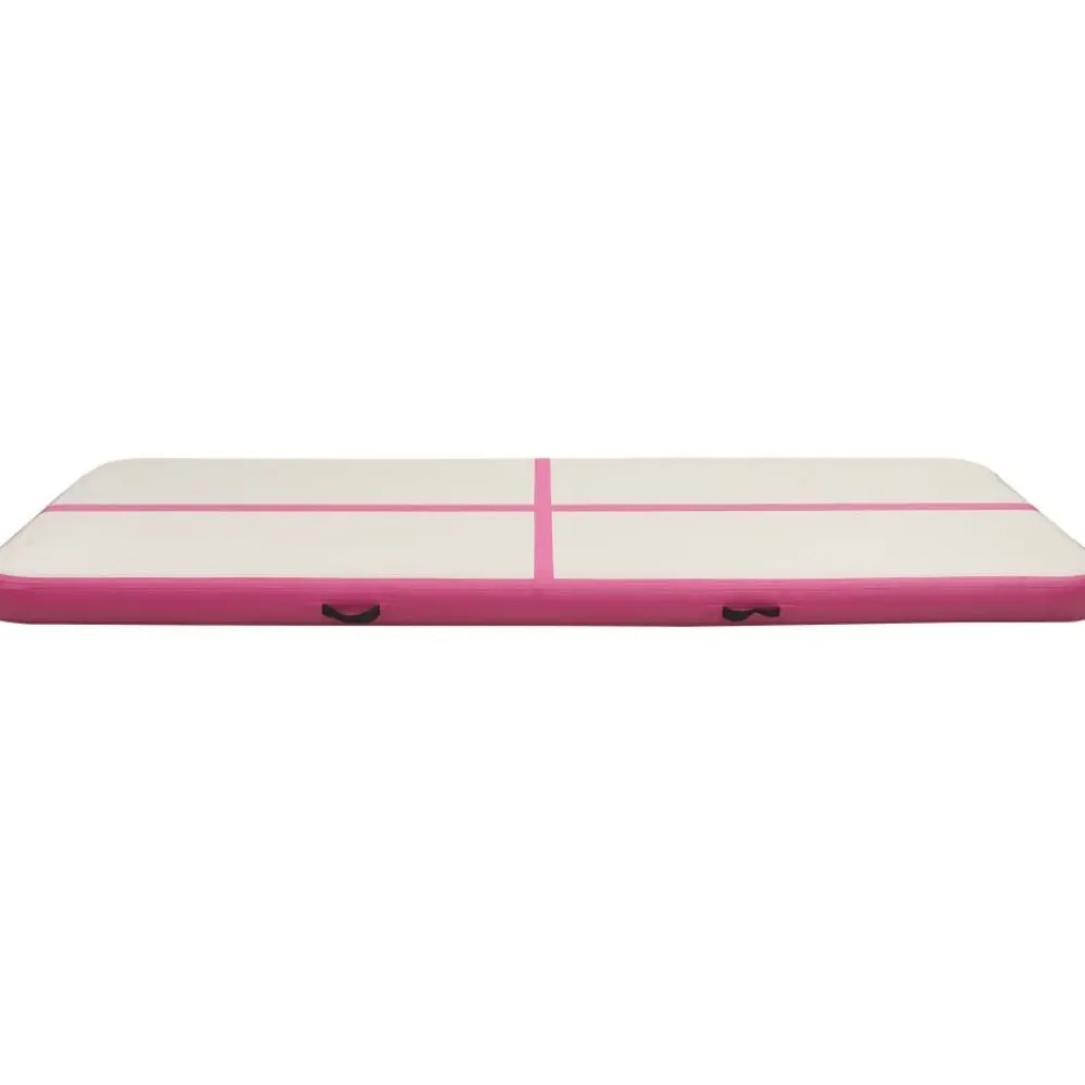 Clearance FinePRICE Täytettävä voimistelumatto pumpulla 400x100x15 cm PVC pinkki