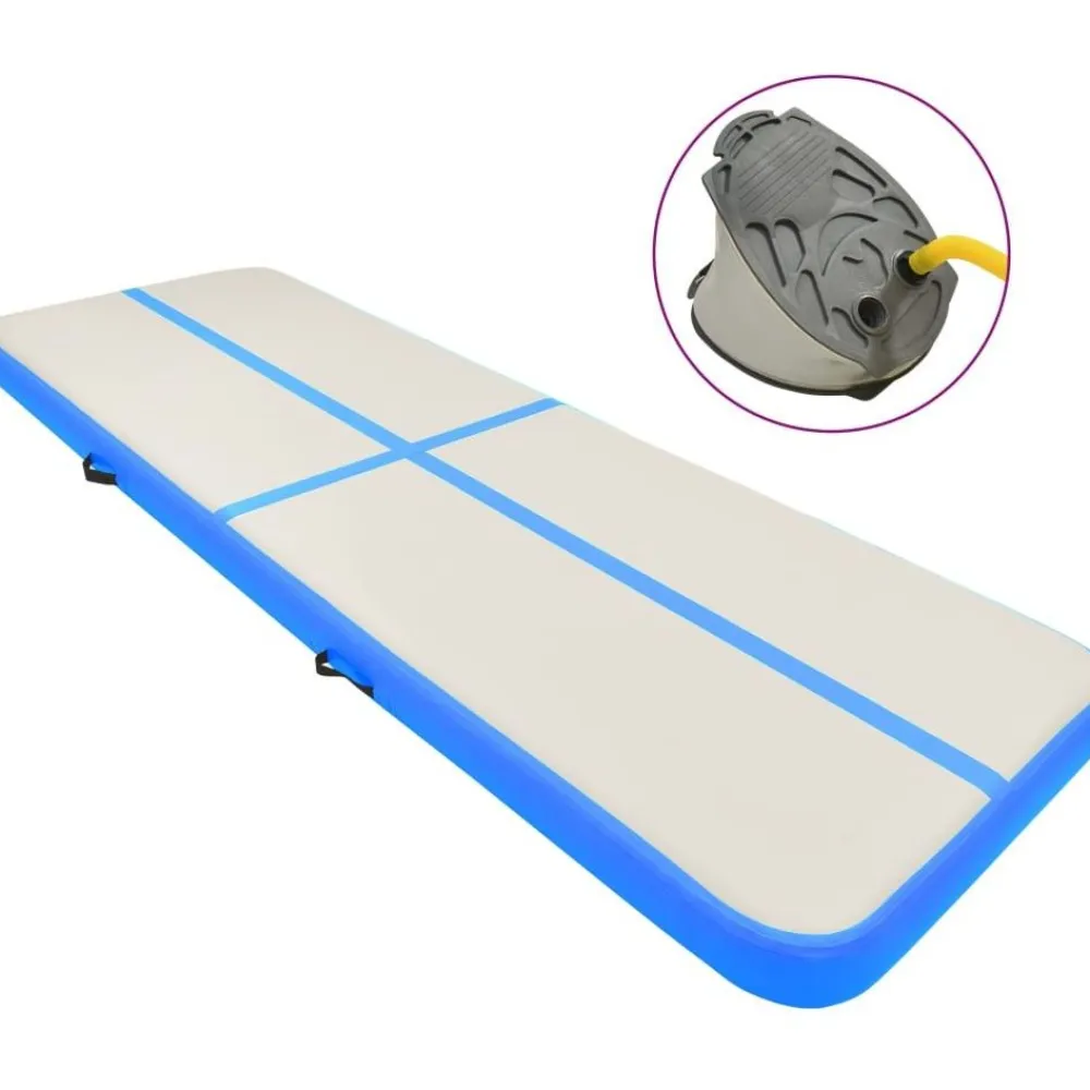 Discount FinePRICE Täytettävä voimistelumatto pumpulla 300x100x15cm PVC sininen