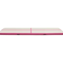 New FinePRICE Täytettävä voimistelumatto pumpulla 600x100x15 cm PVC pinkki