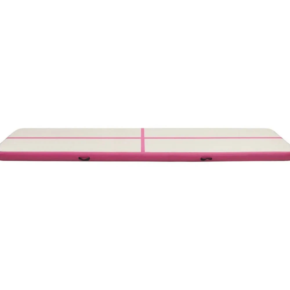 New FinePRICE Täytettävä voimistelumatto pumpulla 600x100x15 cm PVC pinkki