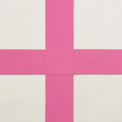 New FinePRICE Täytettävä voimistelumatto pumpulla 600x100x15 cm PVC pinkki