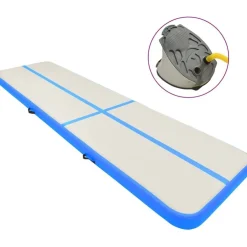 Clearance FinePRICE Täytettävä voimistelumatto pumpulla 600x100x15cm PVC sininen