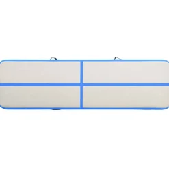 Best FinePRICE Täytettävä voimistelumatto pumpulla 700x100x15cm PVC sininen