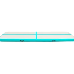 Hot FinePRICE Täytettävä voimistelumatto pumpulla 700x100x15 cm PVC vihreä
