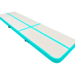 Hot FinePRICE Täytettävä voimistelumatto pumpulla 700x100x15 cm PVC vihreä