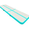 New FinePRICE Täytettävä voimistelumatto pumpulla 600x100x15 cm PVC vihreä