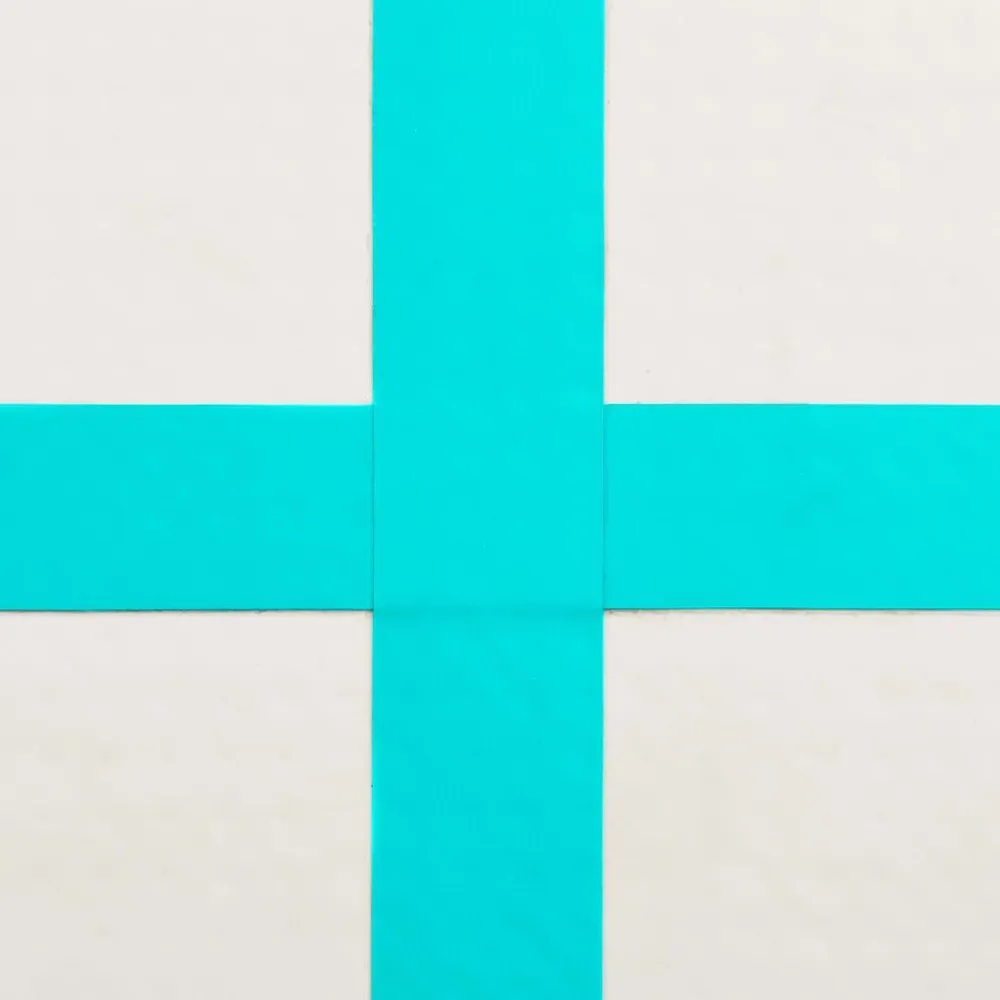 New FinePRICE Täytettävä voimistelumatto pumpulla 800x100x15 cm PVC vihreä