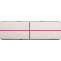 New FinePRICE Täytettävä voimistelumatto pumpulla 800x100x15 cm PVC pinkki