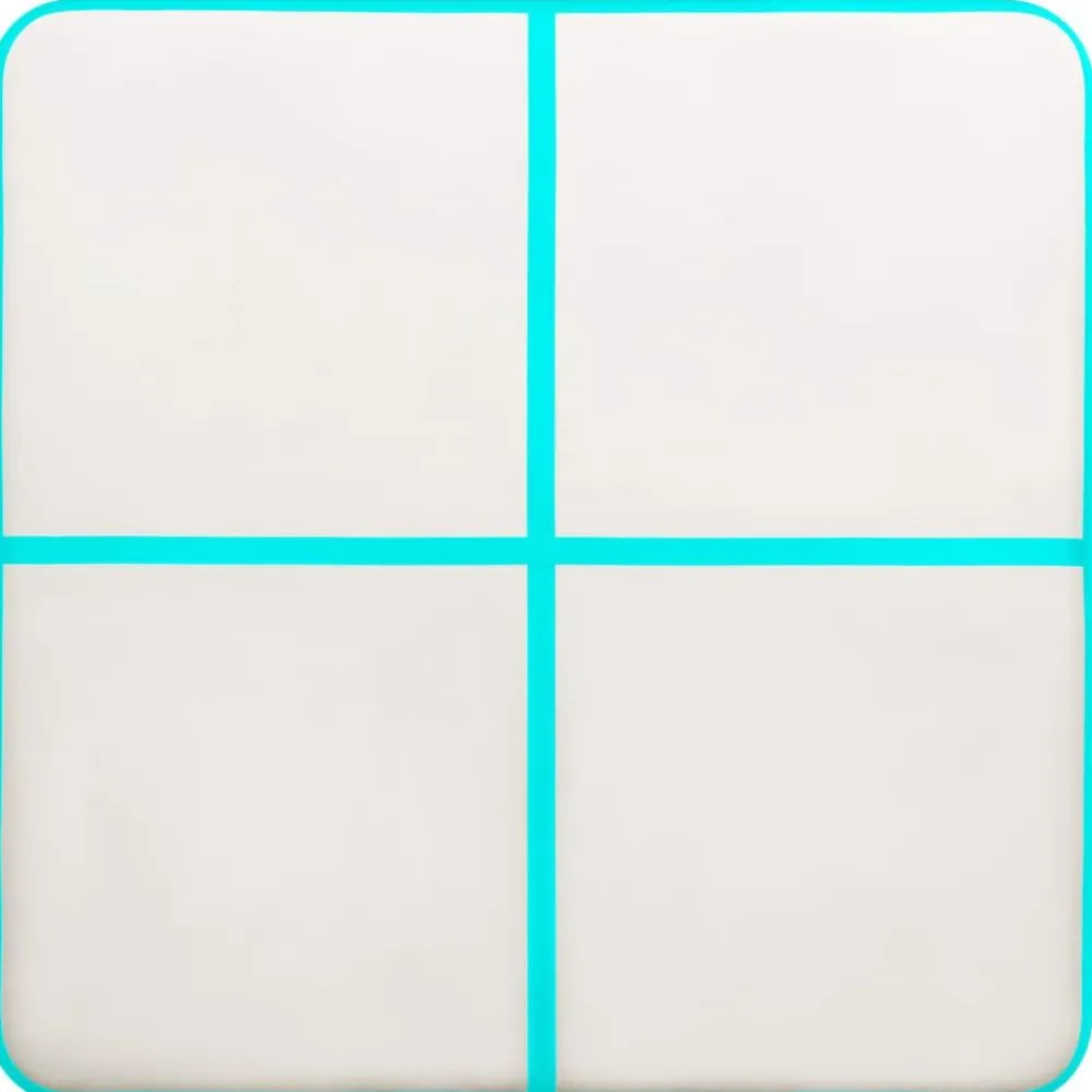 Clearance FinePRICE Täytettävä voimistelumatto pumpulla 200x200x15 cm PVC vihreä