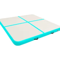 Clearance FinePRICE Täytettävä voimistelumatto pumpulla 200x200x15 cm PVC vihreä