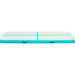 Clearance FinePRICE Täytettävä voimistelumatto pumpulla 500x100x20 cm PVC vihreä