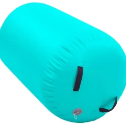 Best FinePRICE Täytettävä voimistelurulla pumpulla 100x60 cm PVC vihreä