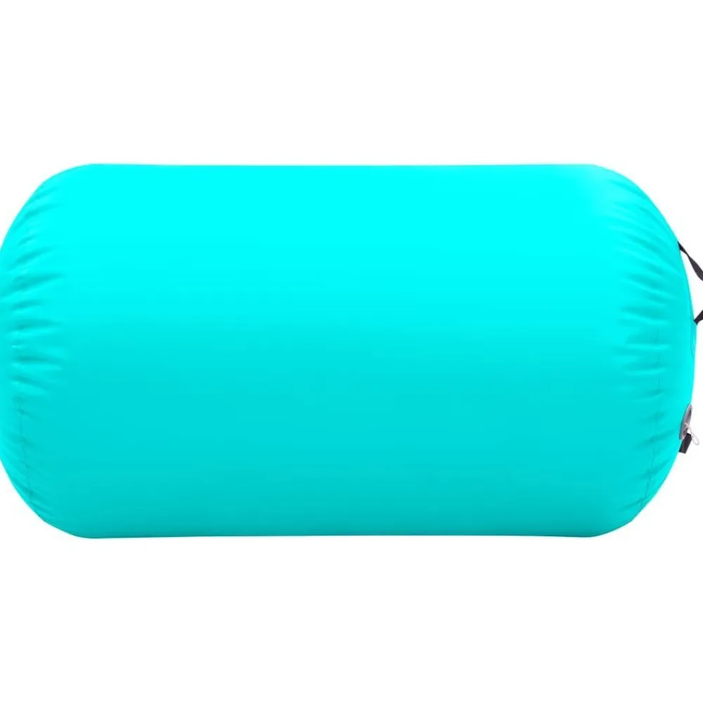 Best FinePRICE Täytettävä voimistelurulla pumpulla 100x60 cm PVC vihreä