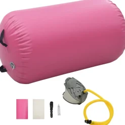 Clearance FinePRICE Täytettävä voimistelurulla pumpulla 100x60 cm PVC pinkki