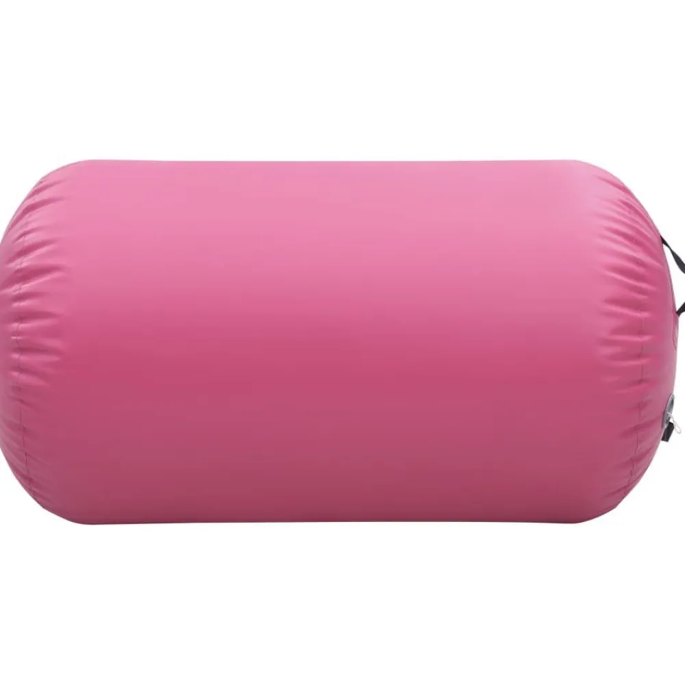 Clearance FinePRICE Täytettävä voimistelurulla pumpulla 100x60 cm PVC pinkki