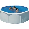 Swim & Fun Uima-allaspaketti Basic 120 pyöreä Ø350 cm valkoinen