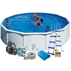 Hot Swim & Fun Uima-allaspaketti 120 pyöreä Ø550 cm valkoinen