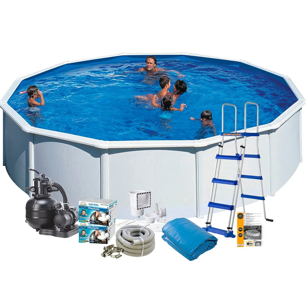 Hot Swim & Fun Uima-allaspaketti 120 pyöreä Ø550 cm valkoinen