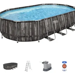 Clearance Bestway Uima-allassetti Steel Pro MAX, 610x366x122cm, ovaali