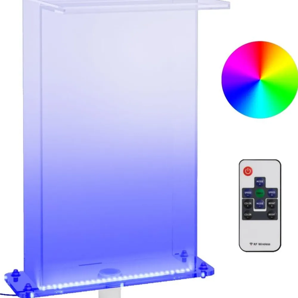 Sale FinePRICE Uima-altaan suihkulähde RGB LED-valoilla akryyli 51 cm