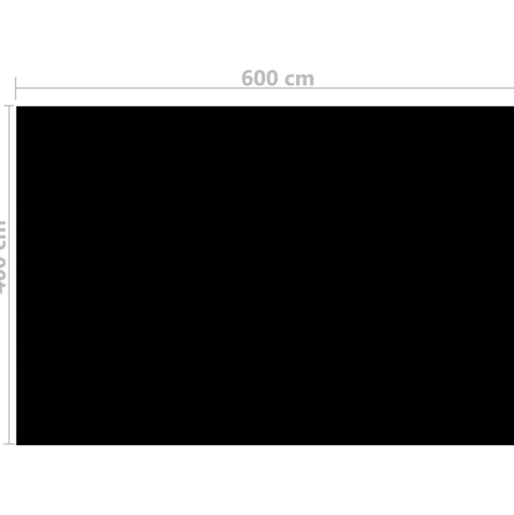 Online FinePRICE Uima-altaan suoja suorakulmainen 600x400 cm pe musta