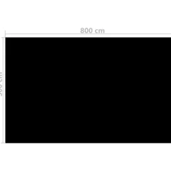 New FinePRICE Uima-altaan suoja suorakulmainen 800x500 cm pe musta