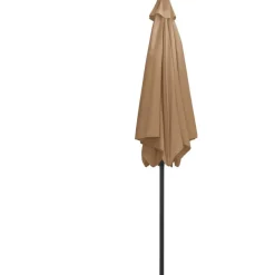FinePRICE Ulkoaurinkovarjo led-valot alumiinitanko 300cm harmaanruskea