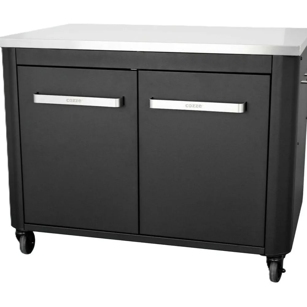 Clearance Cozze Ulkokeittiö kahdella ovella , 90x60x70cm, rosteritaso, musta
